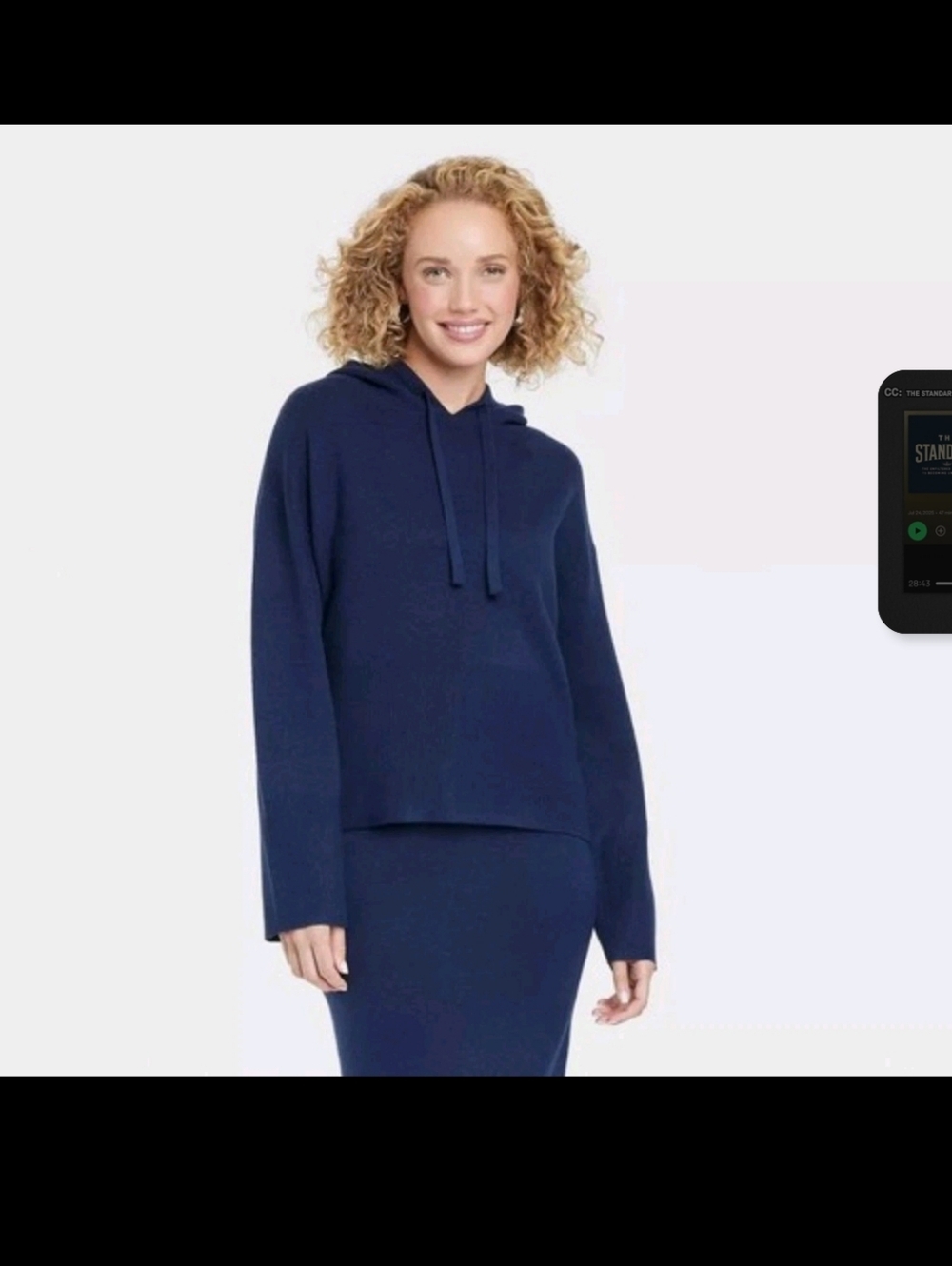 a new day Navy Hooded Dress Set